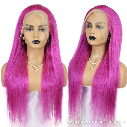 factory price brazilian lace frontal wigs,13*4 lace front wigs human hair color,highlight yellow straight lace frontal wig